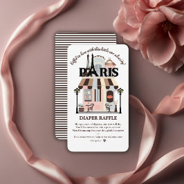 Paris Eiffel in der Liebe French Café Baby Shower Begleitkarte