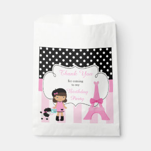 Paris Eiffel Tower Afrikanisches Mädchen Geschenktütchen