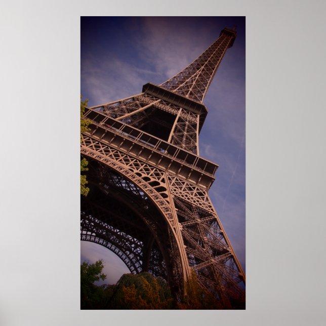 Paris Eiffel Tower Berühmtes Foto für Sehenswürdig Poster (Vorne)
