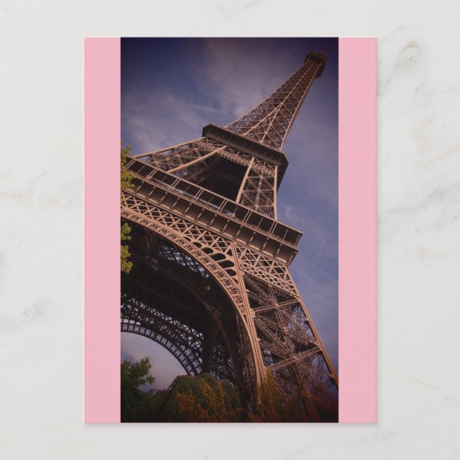 Paris Eiffel Tower Berühmtes Foto für Sehenswürdig Postkarte (Vorderseite)