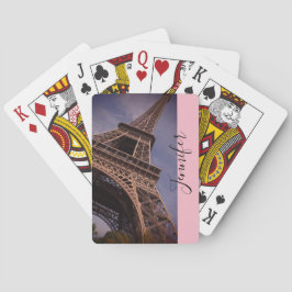 Paris Eiffel Tower Berühmtes Foto für Sehenswürdig Spielkarten