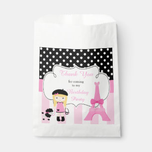 Paris Eiffel Tower Blonde Girl Geschenktütchen