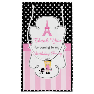 Paris Eiffel Tower Blonde Girl Kleine Geschenktüte