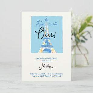 Paris Eiffel Tower Brautdusche Einladungen