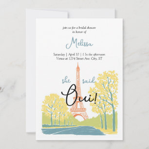 Paris Eiffel Tower Brautdusche Einladungen