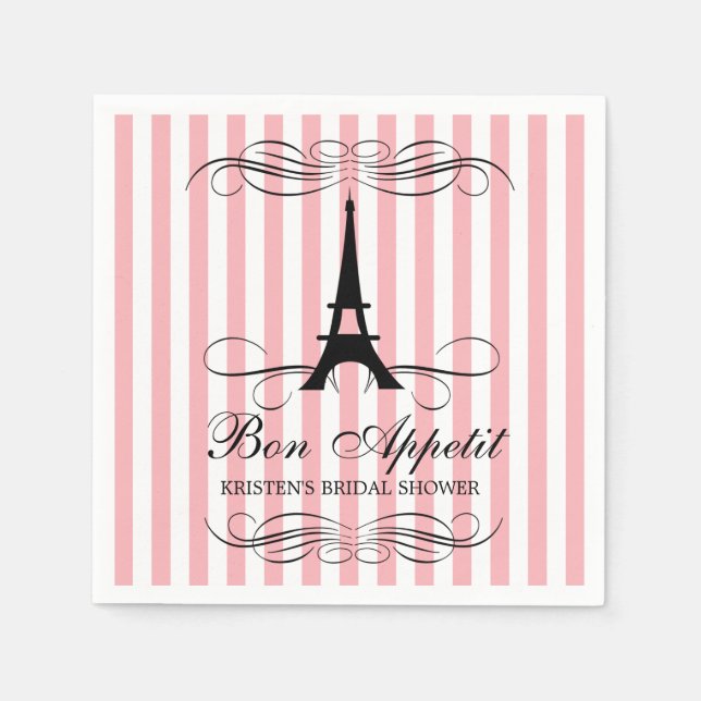 Paris Eiffel Tower | BRAUTPARTY Serviette (Vorderseite)
