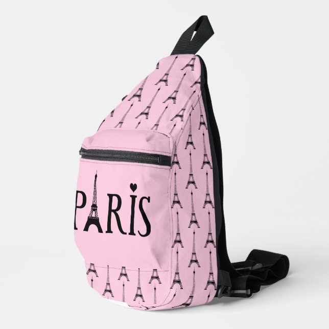 Paris Eiffel Tower Design Sling Bag (Rechte Ecke)