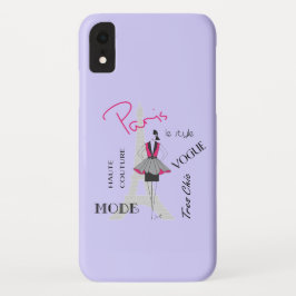 Paris Eiffel Tower Fashion Lite Lila Case-Mate iPhone Hülle