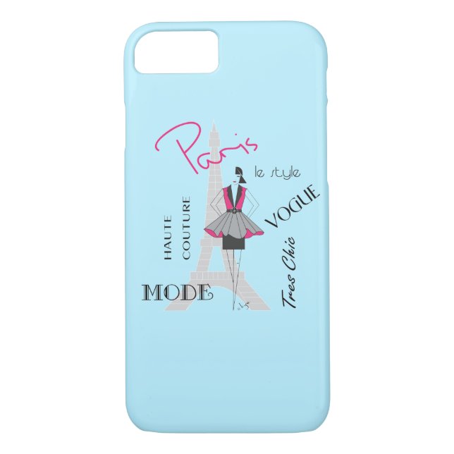 Paris Eiffel Tower Fashion Modern Case-Mate iPhone Hülle (Rückseite)