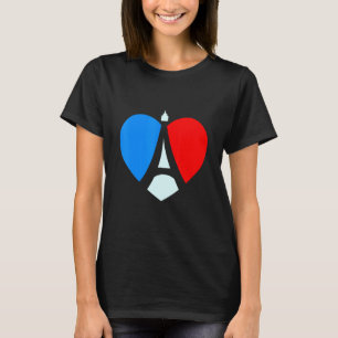 Paris Eiffel Tower Frankreich Liebe Notre Dame E T-Shirt