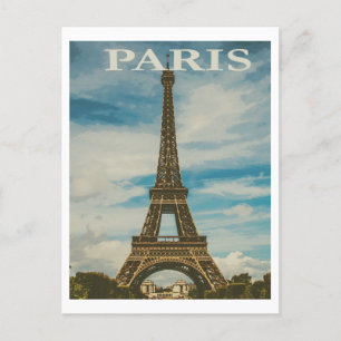 Paris Eiffel Tower Frankreich Vintage Reise Postka Postkarte