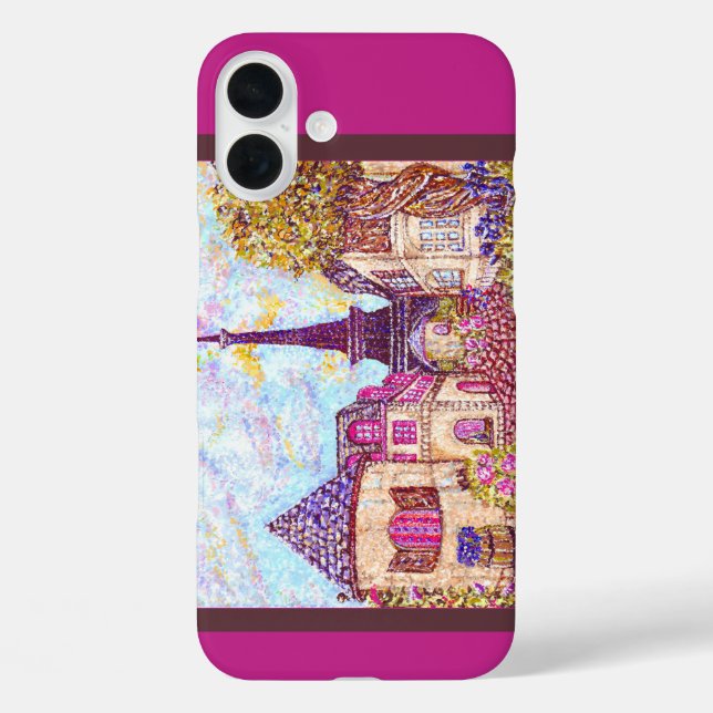 Paris Eiffel Tower pointillism iPhone 6 Fall Case-Mate iPhone Hülle (Rückseite)