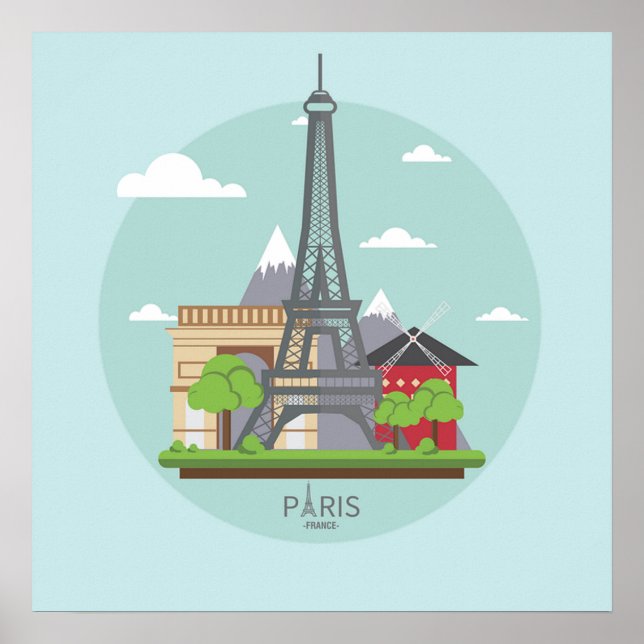 Paris Eiffel Tower Poster (Vorne)