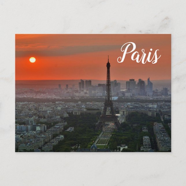 Paris Eiffel Tower Postkarte (Vorderseite)
