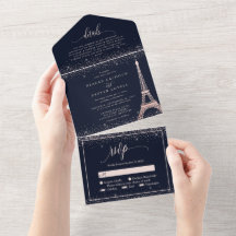 Paris Eiffel Tower Rose Gold Sparkle Wedding All I