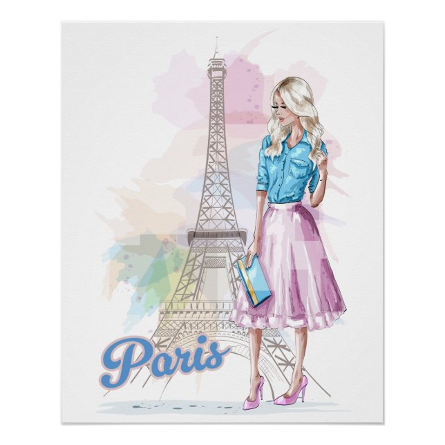 Paris Eiffel Tower sightseeing Poster (Vorderseite)