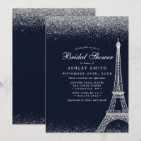 Paris Eiffel Tower Silver Sparkle Brautparty