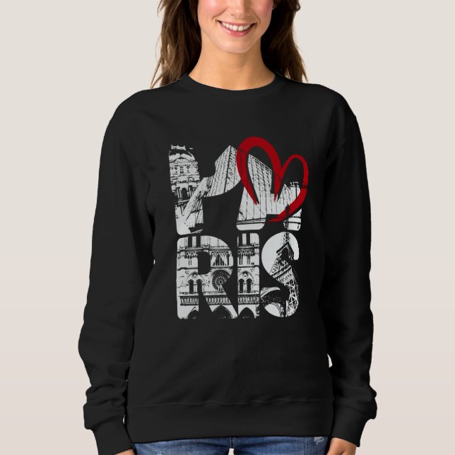 Paris Eiffel Tower Symbol Of Dear France Souvenir  Sweatshirt (Vorderseite)