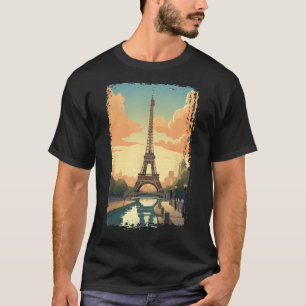 Paris Eiffel Tower T - Shirt I Liebe Paris Souveni