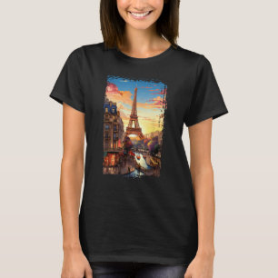 Paris Eiffel Tower T - Shirt I Liebe Paris Souveni
