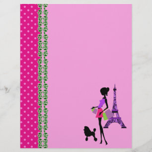 Paris Eiffel Tower Theme Scrapbook Paper
