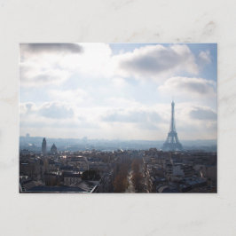 Paris Eiffel Tower Travel Postcard Postkarte