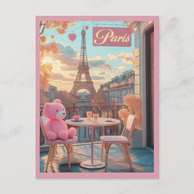 Paris - Eiffel Tower Travel Postkarte (Vorderseite)