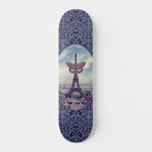 Paris Eiffel Tower Vintag Collage Skateboard