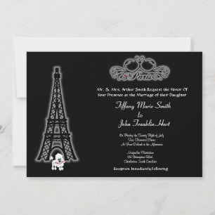 Paris Eiffel Tower Wedding Einladung