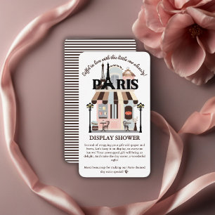 Paris Eiffel verliebt Französisches Café Baby Show Begleitkarte