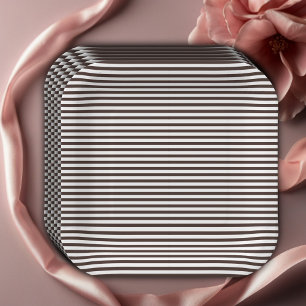 Paris Eiffel verliebt Französisches Café Baby Show Pappteller