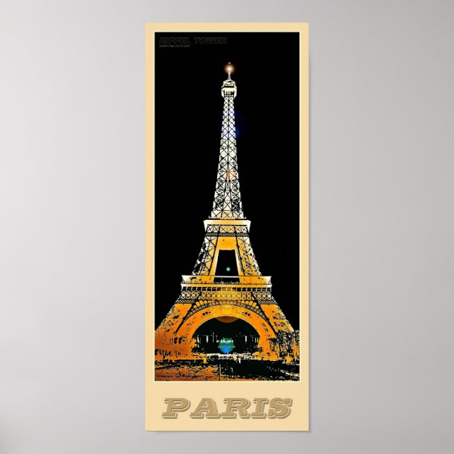Paris Eiffelturm - 01 - Reiseplakat Poster (Vorne)