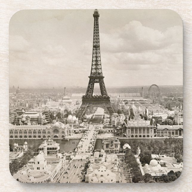 Paris: Eiffelturm, 1900 Getränkeuntersetzer (Vorderseite)