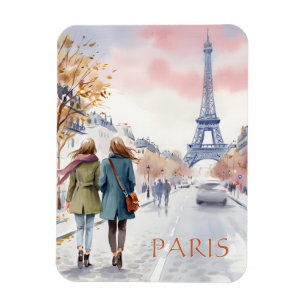 Paris Eiffelturm Aquarell-Wandkunst Magnet