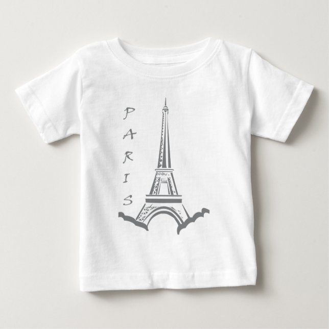 PARIS Eiffelturm Baby T-shirt (Vorderseite)