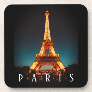Paris, Eiffelturm bei Nacht, Vs 2 Getränkeuntersetzer