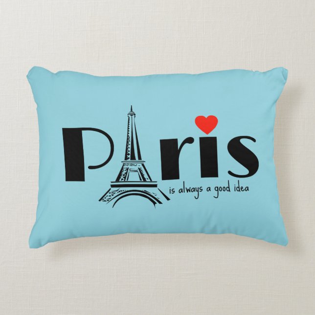 Paris Eiffelturm Design  Dekokissen (Vorderseite)