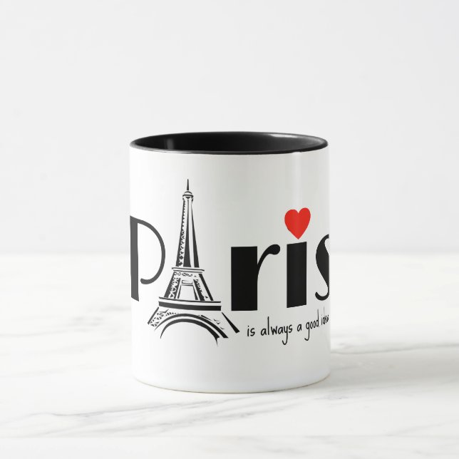 Paris Eiffelturm Design Tasse (Zentrum)