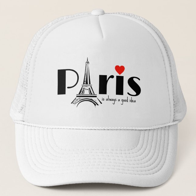 Paris Eiffelturm Design  Truckerkappe (Vorderseite)