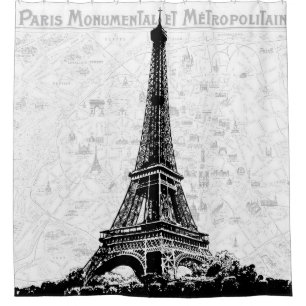Paris-Eiffelturm Duschvorhang
