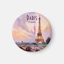 Paris Eiffelturm Frankreich Sonnenuntergang Aquare