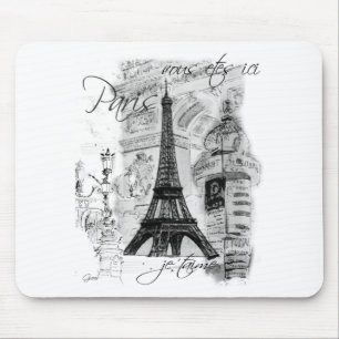 Paris Eiffelturm Französische Szene Collage Mousepad
