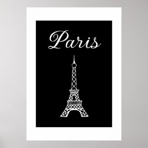 Paris Eiffelturm Gerahmte Kunst Poster