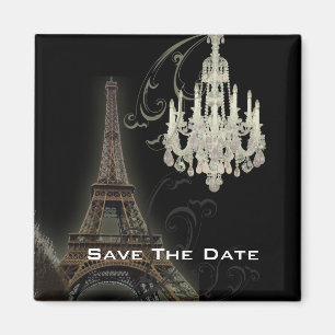 Paris Eiffelturm Kronleuchter Vintage-Hochzeit Magnet
