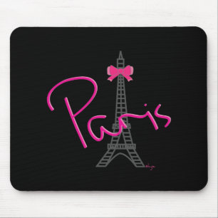 Paris, Eiffelturm mit modischem Schwarzem des Mousepad