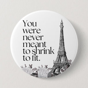 Paris Eiffelturm Motivationszitat Wandkunst Button