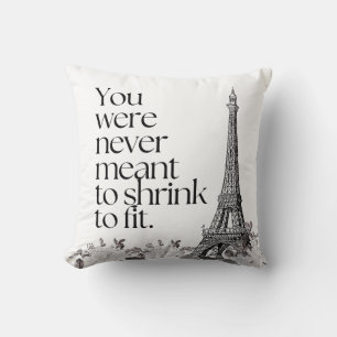 Paris Eiffelturm Motivationszitat Wandkunst Kissen