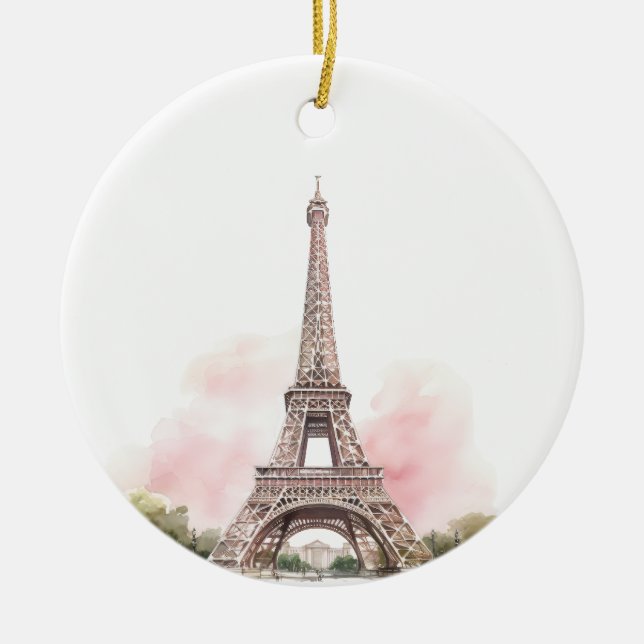 Paris Eiffelturm-Ornament  Keramik Ornament (Vorne)