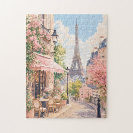 Paris Eiffelturm Pastellstraße | Romantisches Pari Puzzle