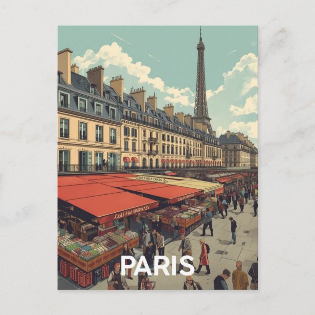 Paris Eiffelturm Postkarte (Vorderseite)